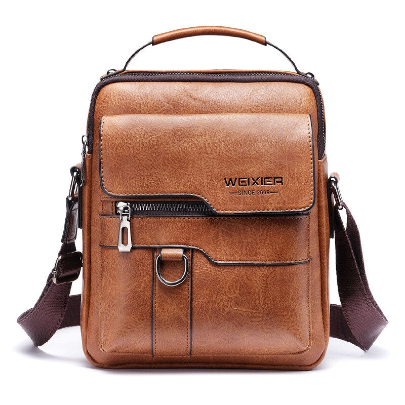 Bolsa De Couro Masculina Crossbody - Estilo Versátil