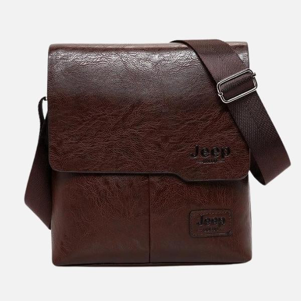 Bolsa JEEP Transversal de Couro Impermeável - Pocket Bag