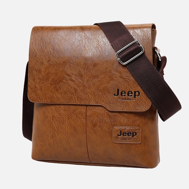 Bolsa JEEP Transversal de Couro Impermeável - Pocket Bag