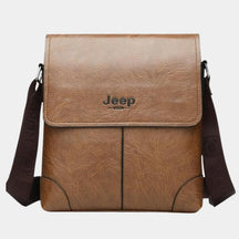 Bolsa JEEP Masculina Transversal de Couro - Crossbody Bag