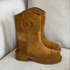 Bota Feminina Tendência Boho Material Resistente  - Promoção De Inverno 2025