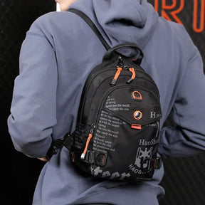 Mochila De Ombro Masculina Pequena Estampada Material Resistente