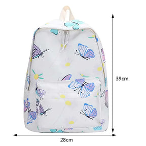 Mochila Multifuncional De Nylon Estampa Borboletas