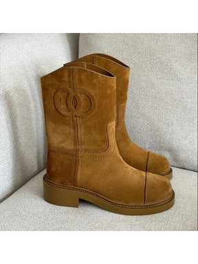 Bota Feminina Tendência Boho Material Resistente  - Promoção De Inverno 2025