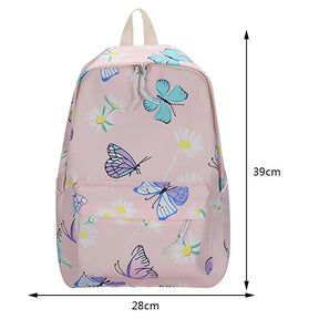 Mochila Multifuncional De Nylon Estampa Borboletas