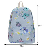 Mochila Multifuncional De Nylon Estampa Borboletas