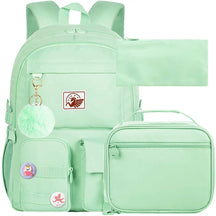 Kit Mochila Escolar Feminina Conjunto Completo Com Chaveiro