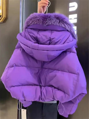 Casaco Feminino Bomber Acolchoado Com Lapela E Forro De Pelúcia
