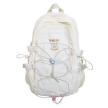 Mochila Casual Feminina em Nylon com Detalhe de Ursinho