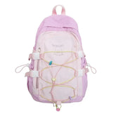 Mochila Casual Feminina em Nylon com Detalhe de Ursinho